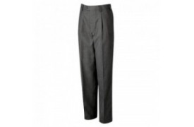 Grey Flat Front Trousers